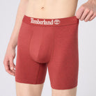 Timberland Cotton Stretch 3 Pack Boxer Briefs – Assorted Colours - Olive / Grey / Rosewood Marl - image 2