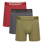 Timberland Cotton Stretch 3 Pack Boxer Briefs – Assorted Colours - Olive / Grey / Rosewood Marl - image 3