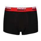 DKNY Mens Oakpark 3 pack Trunks - Black (Blue/Pink/Mint Waistbands)