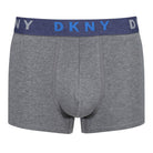 DKNY Mens Valdez 3 pack Cotton Stretch Trunks - Navy/Grey/Blue