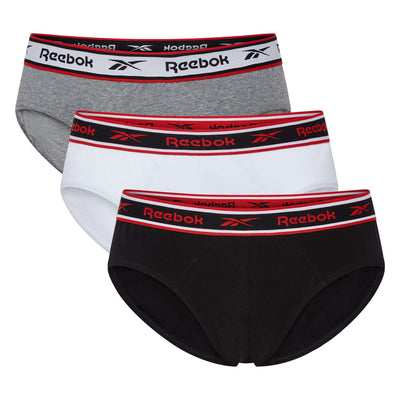 Reebok Chase Mens Cotton Stretch Briefs 3 Pack