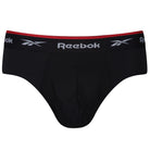 Reebok Wiggins Mens Cotton Stretch 3 Pack Sports Briefs - Black