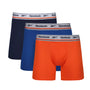 Reebok Mens Performance 3 Pack Lucas Sports Trunks - Orange/Blue/Navy