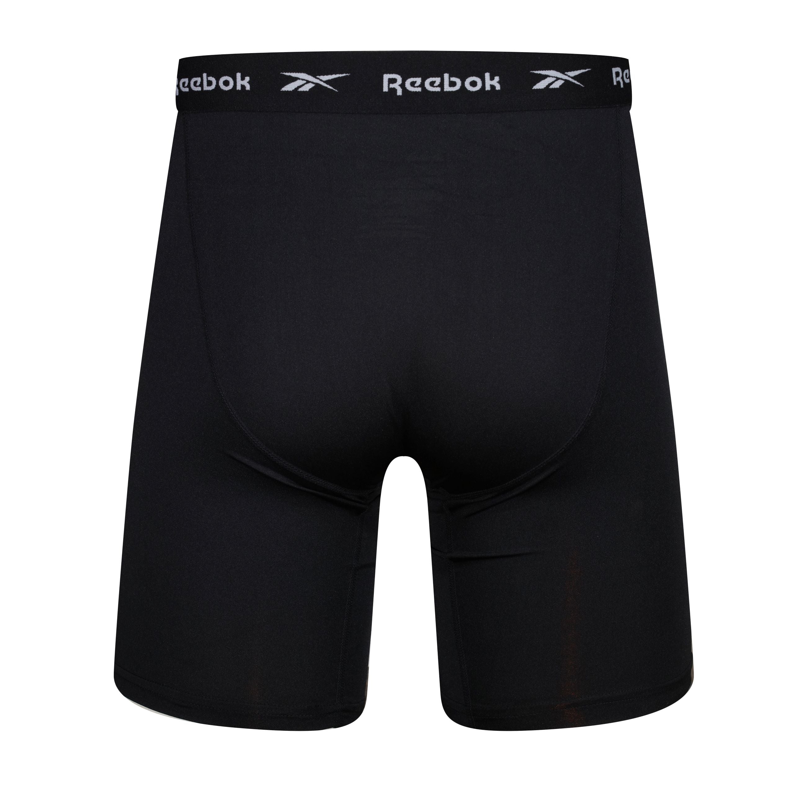 Reebok Mens Carter Performance 3 Pack Long Sport Trunks Black