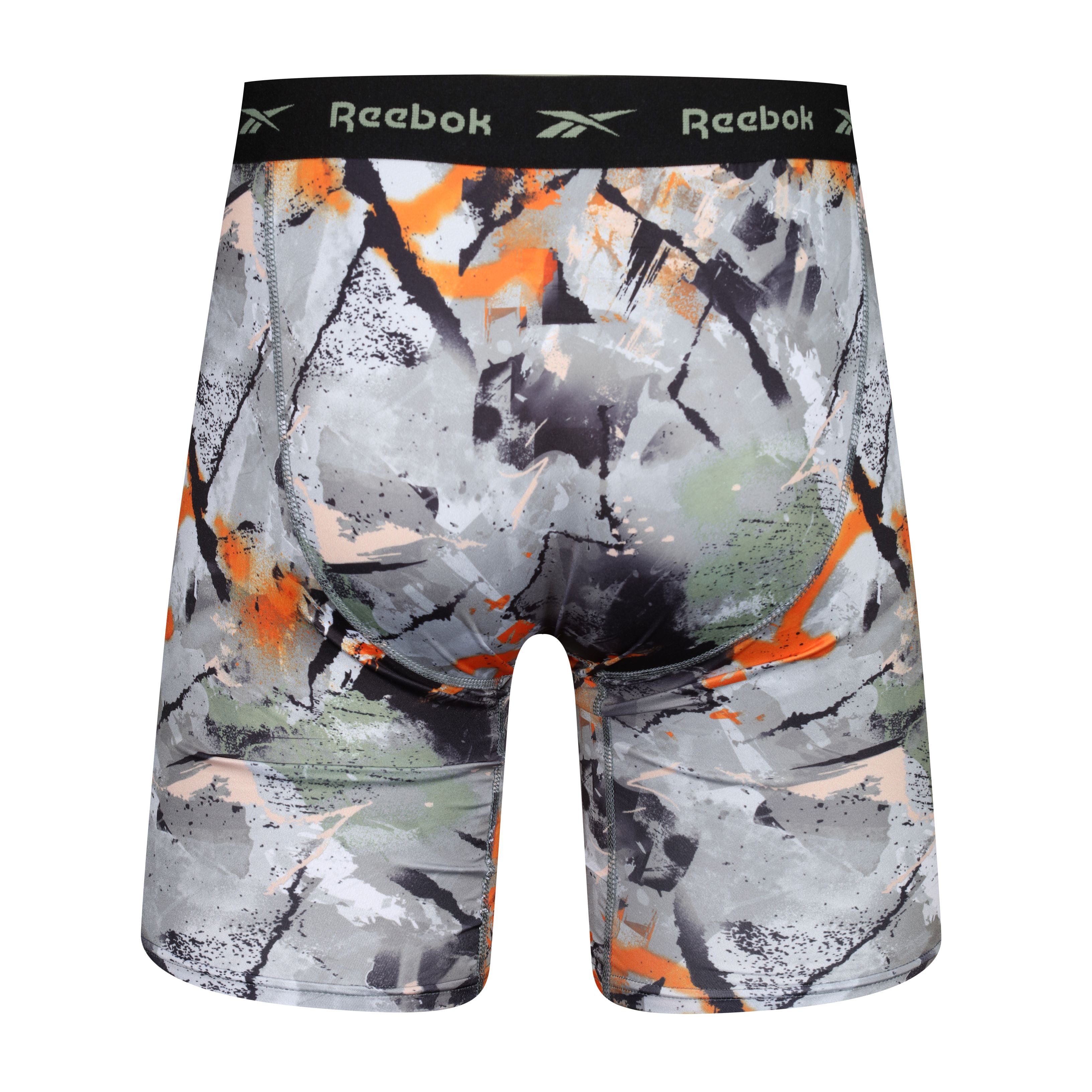 Reebok Mens Carter Performance 3 Pack Long Sport Trunks - Black /Grey –  Trunks and Boxers