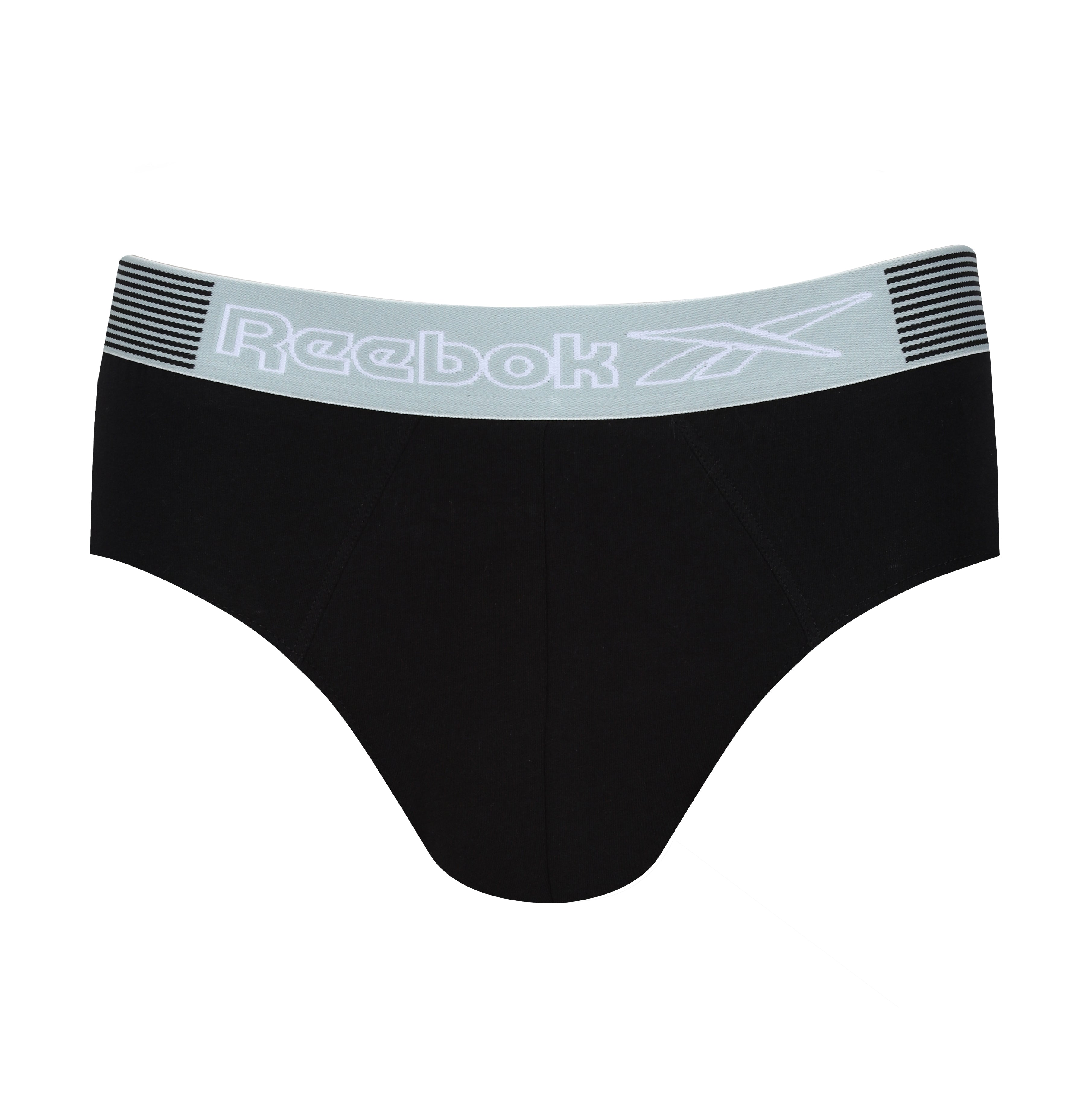 Reebok Mens Cotton Stretch 3 Pack Gavino Briefs - Grey Marl/White/Black