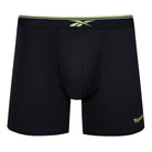 Reebok Mens Performance 3 Pack Raeside Medium Sports Trunks - Black With Red/Lime/Electric