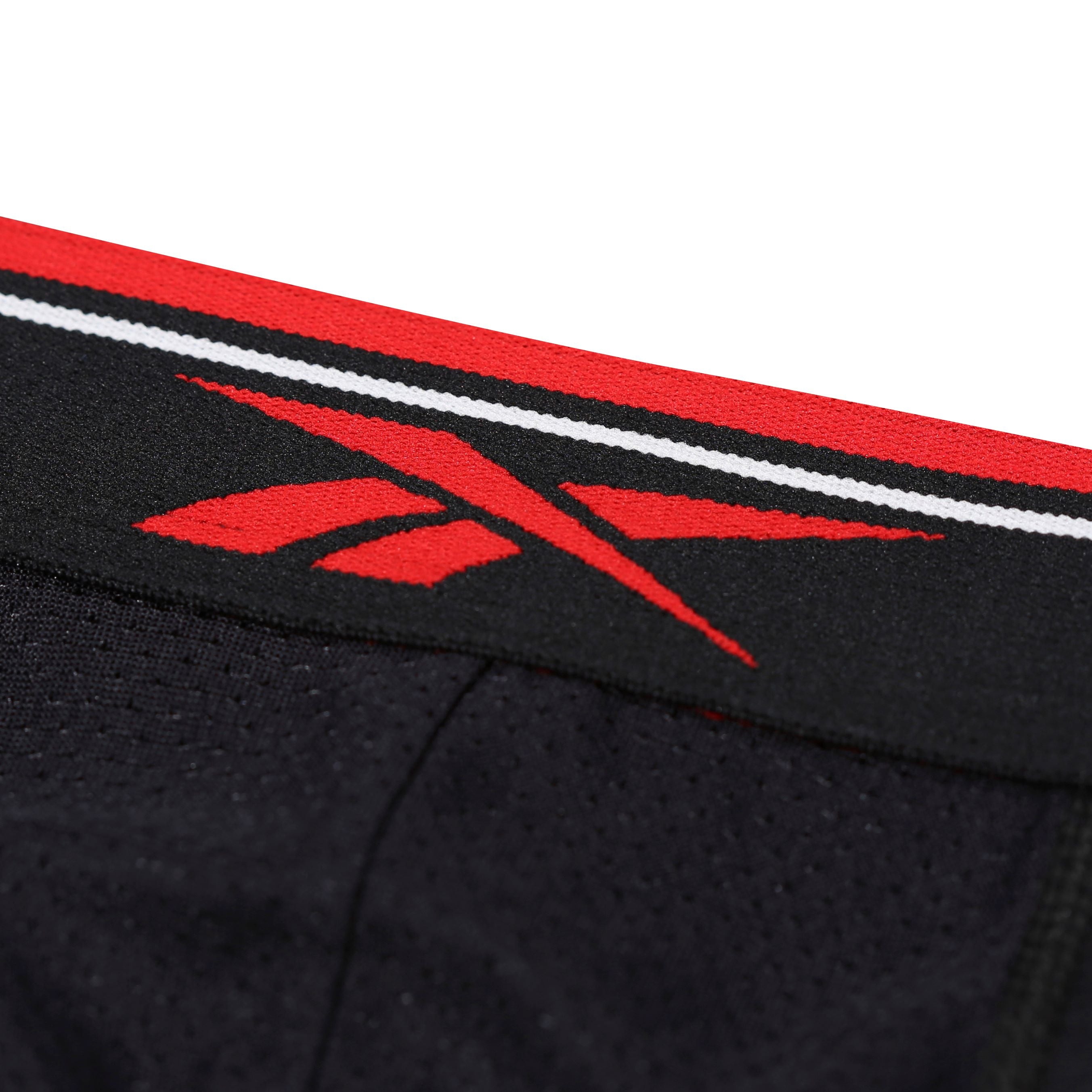Reebok Mens Performance 3 Pack Raeside Medium Sports Trunks - Black With Red/Lime/Electric
