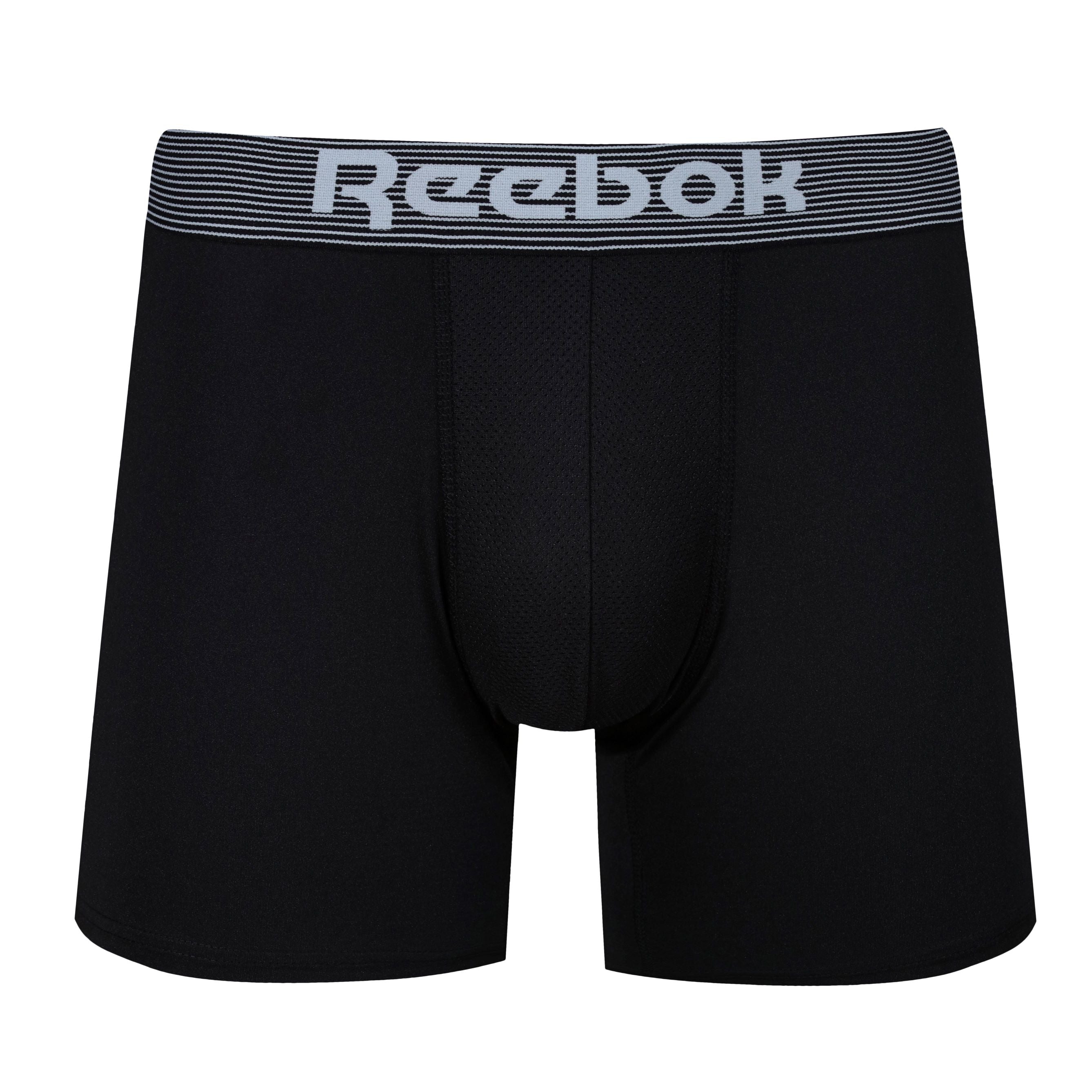 Reebok Mens Performance 3 Pack Medium Sports Trunks - Black