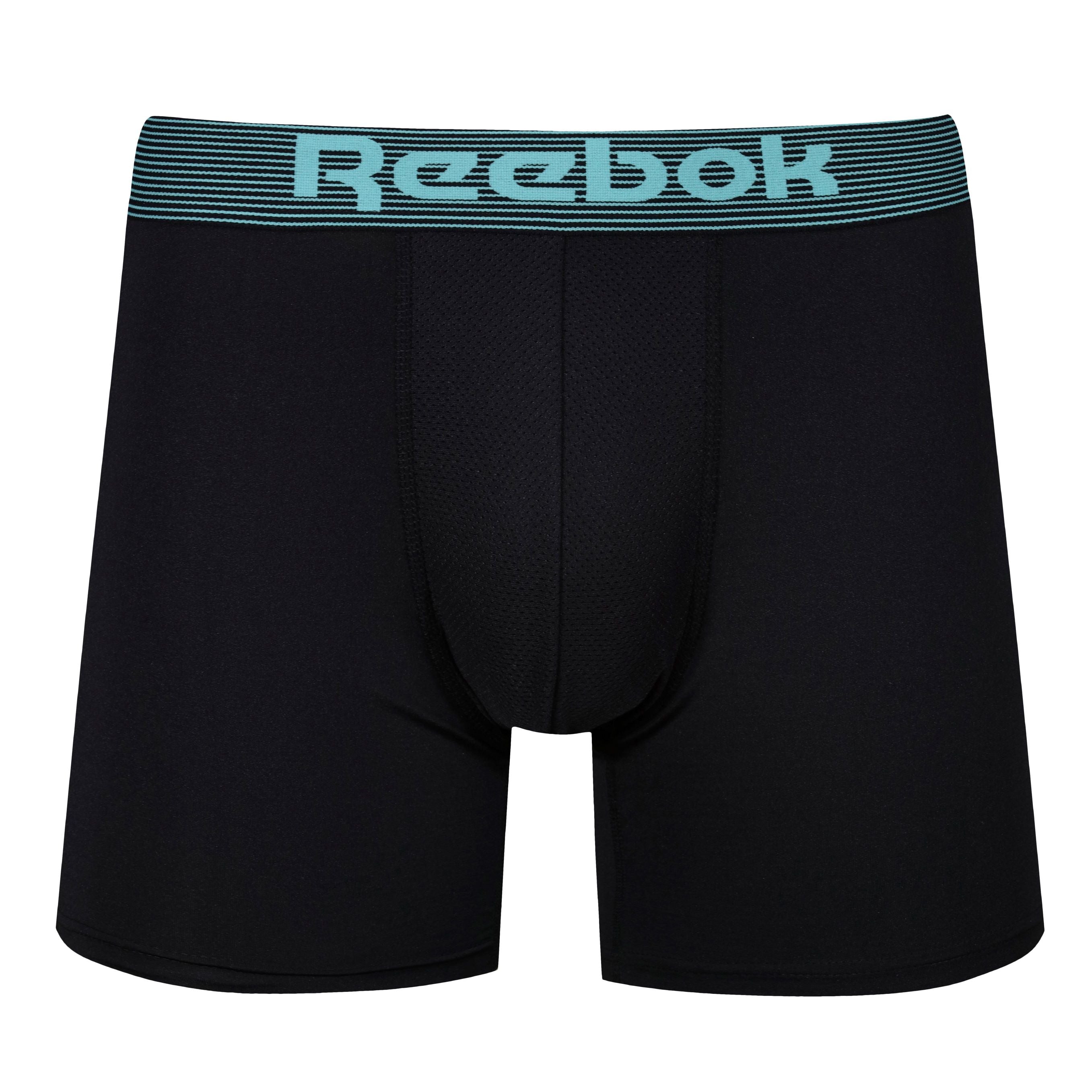 Reebok Mens Performance 3 Pack Medium Sports Trunks - Black