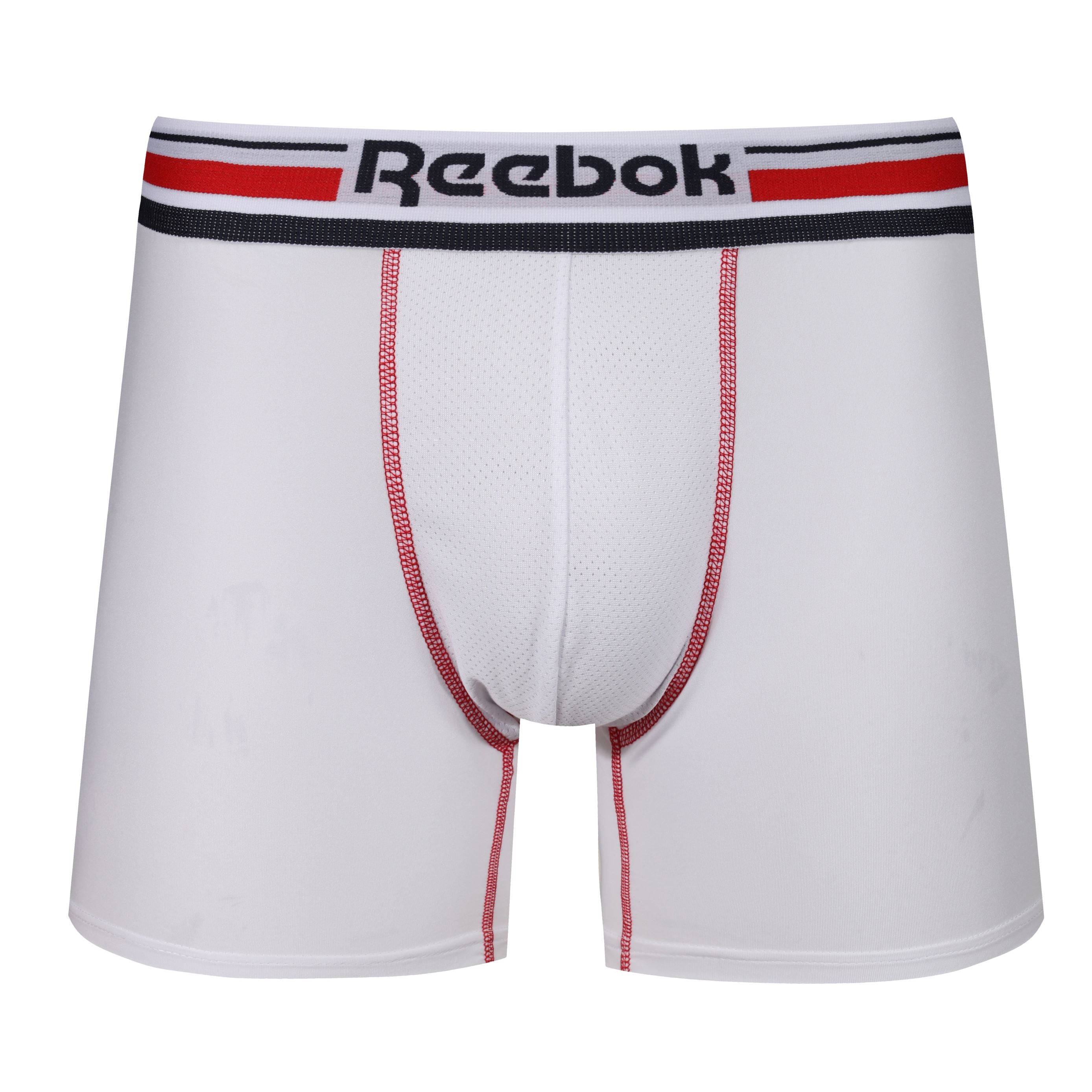 Reebok Mens Performance 3 Pack Brogan Medium Sports Trunks - Navy/White/Grey