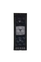 GUESS three-pack jacquard socks in black grey and navy