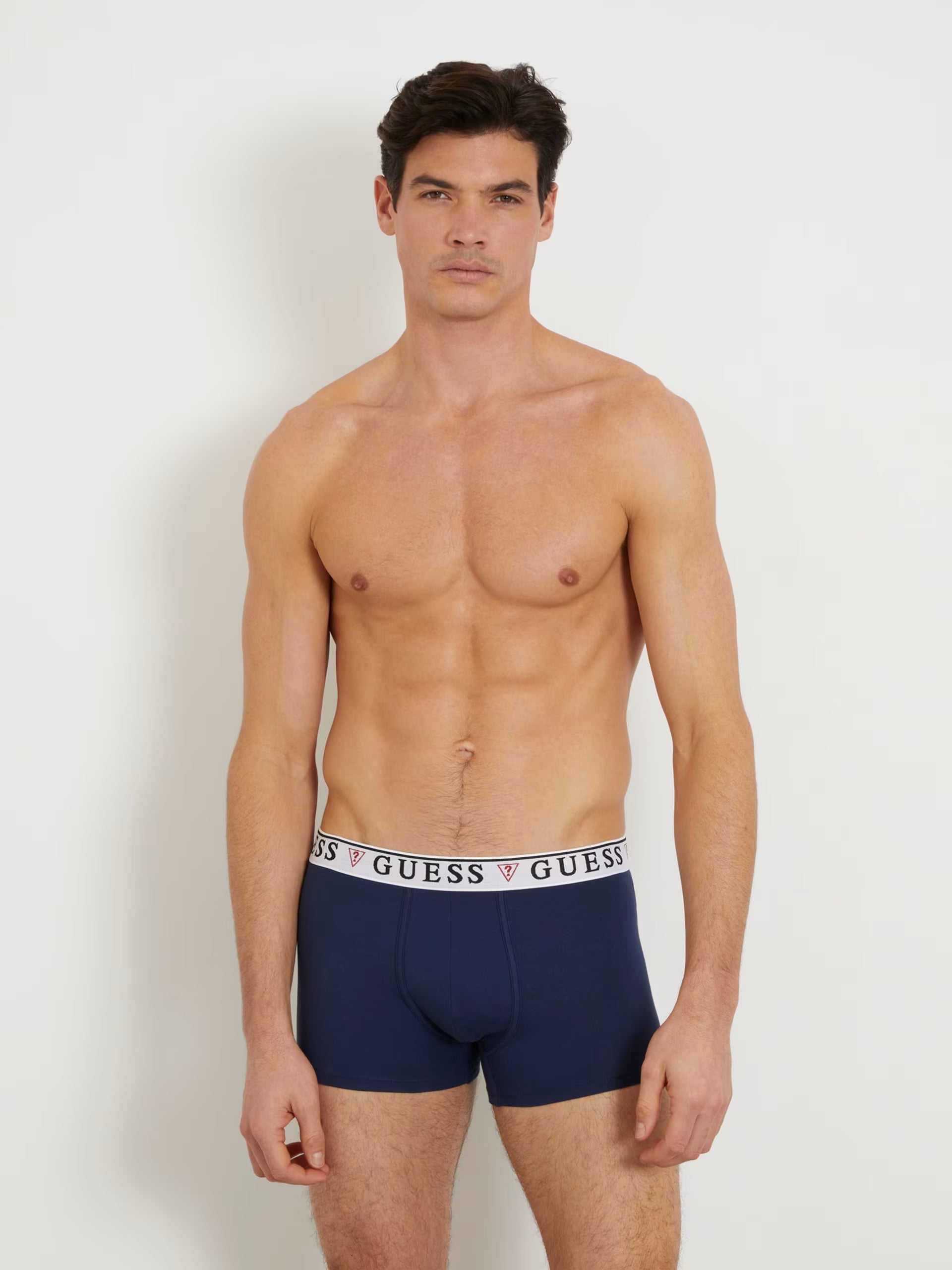 Guess 3 Pack Boxer Trunks - Red, Black, Blue ( Organic Cotton )