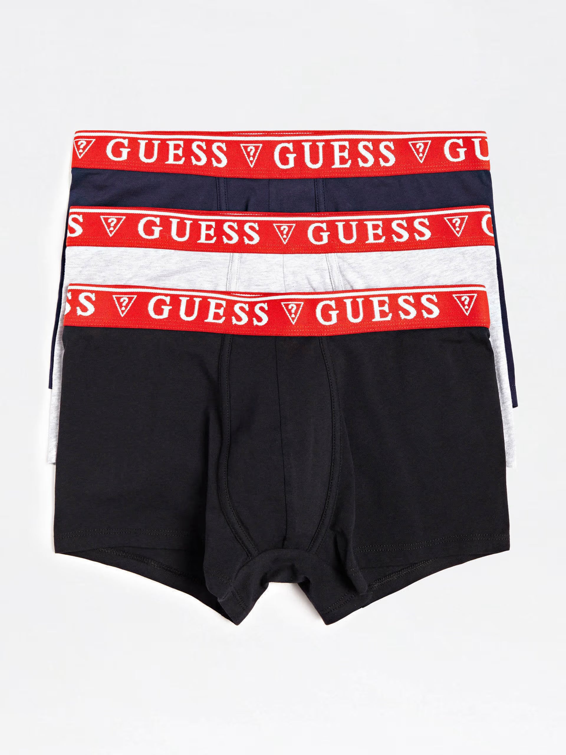 Guess 3 Pack Boxers – Stretch Cotton Black, Grey, Navy (Organic Cotton)