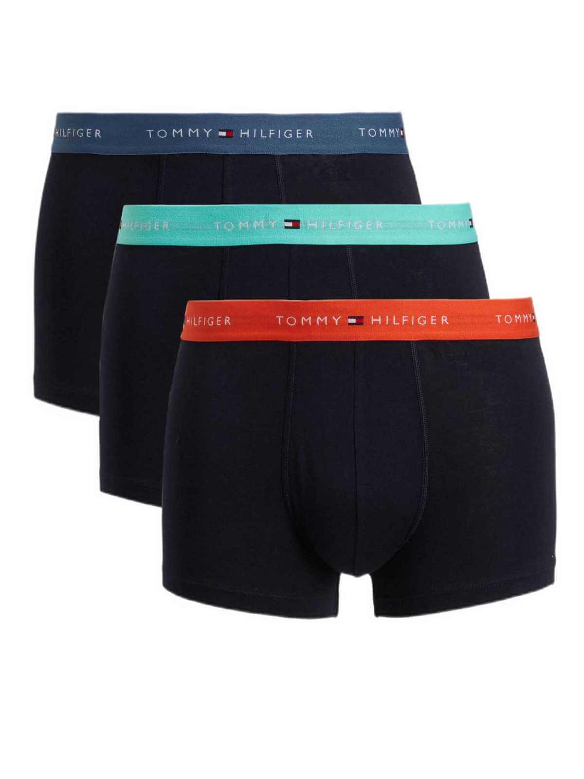 Tommy Hilfiger 3-Pack Signature Repeat Logo Trunks -Black, Multi