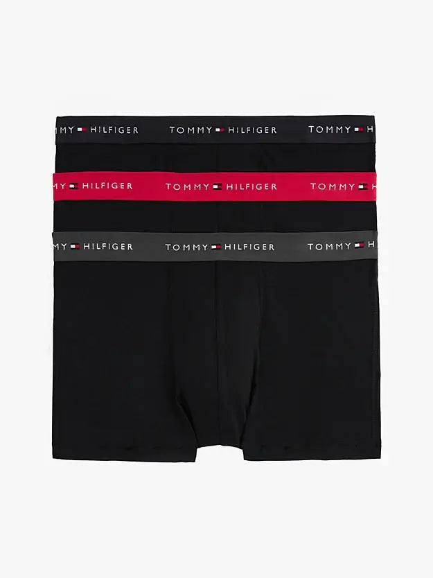 Tommy Hilfiger 3-Pack Signature Repeat Logo Trunks - Black, Multi