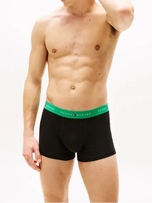 Tommy Hilfiger 3-Pack Signature Repeat Logo Trunks - Black, Multi