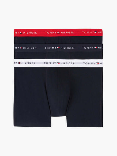 Tommy Hilfiger Boxer Briefs 3-Pack – Cotton Stretch, Moisture-Wicking, Logo Waistband