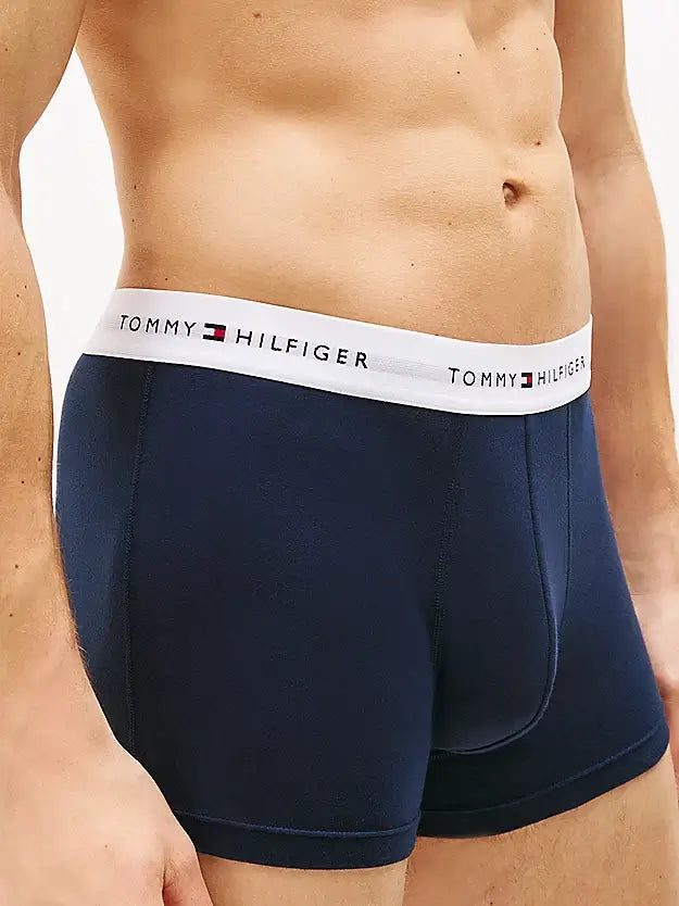 Tommy Hilfiger 3-Pack Print Trunks - Navy / Blue / Print
