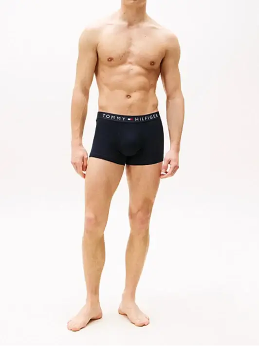 Tommy Hilfiger 3-Pack TH Original Logo Waistband Trunks - Desert Sky