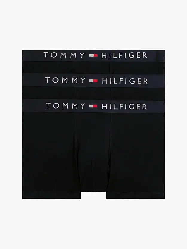 Tommy Hilfiger 3-Pack TH Original Logo Waistband Trunks - Desert Sky