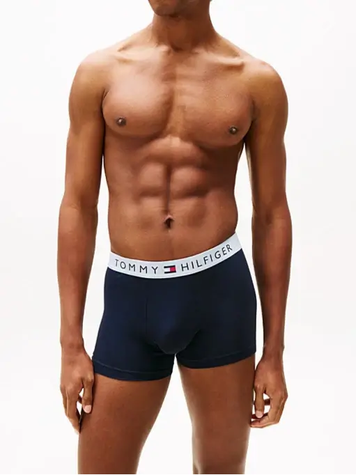 Tommy Hilfiger 3-Pack TH Original Logo Waistband Trunks - Dp Indgo/Brzzy Blu/Blu Hth