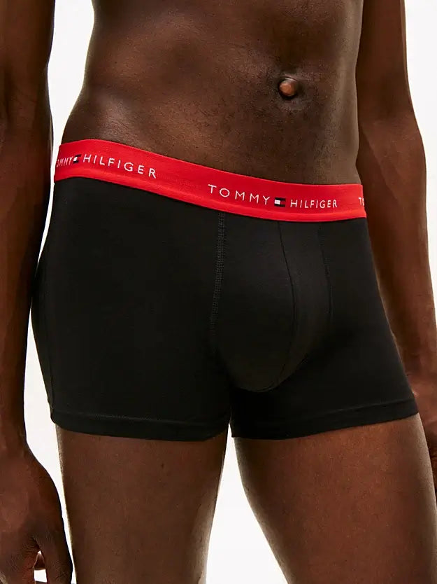 Tommy Hilfiger 7-Pack Signature Logo Waistband Trunks - Black Multi
