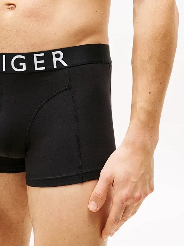 Tommy Hilfiger 3-Pack Logo Waistband Trunks - Black