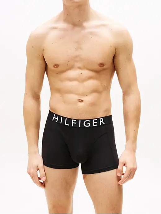 Tommy Hilfiger 3-Pack Logo Waistband Trunks - Black
