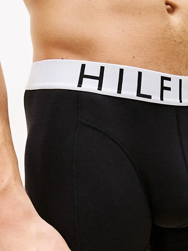 Tommy Hilfiger 3-Pack Logo Waistband Trunks - Black, Red/White/Blue W/B