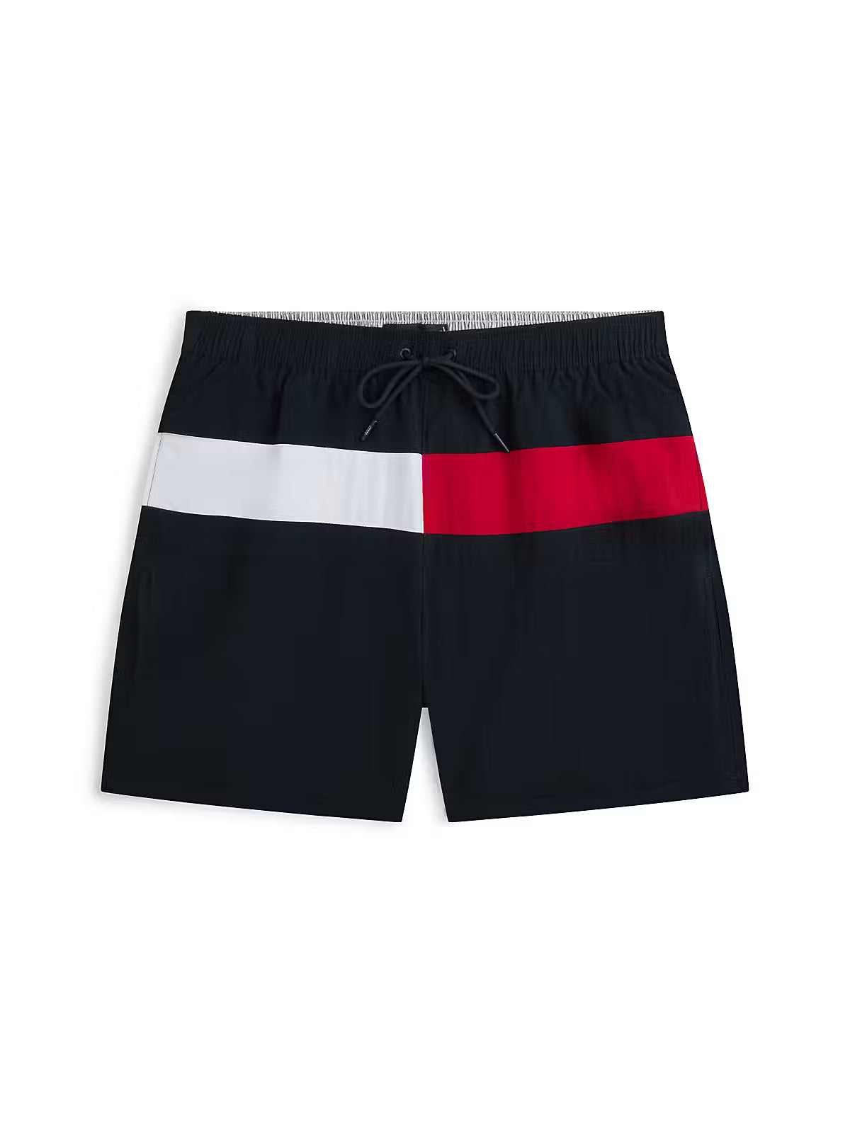 Tommy Hilfiger men’s navy flag mid-length recycled nylon swim shorts