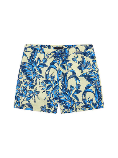 Tommy Hilfiger Print Mid Length Swim Shorts – Men's Drawstring Beach Shorts