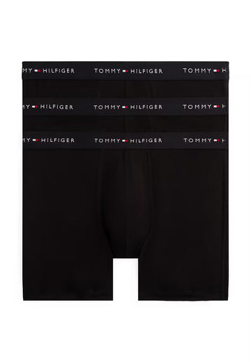 Tommy Hilfiger 3-Pack Signature Logo Waistband Boxer Briefs - Cotton Stretch