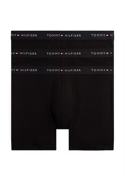 Tommy Hilfiger 3-Pack Signature Logo Waistband Boxer Briefs - Cotton Stretch