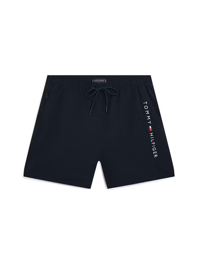 Tommy Hilfiger Original Logo Mid Length Swim Shorts – Men's Nylon Beach Shorts