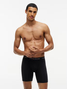 Tommy Hilfiger men’s 3-pack microfibre long boxer briefs in navy black and green