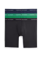 Tommy Hilfiger men’s 3-pack microfibre long boxer briefs in navy black and green