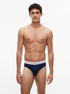 Tommy Hilfiger Carbon Navy briefs model front