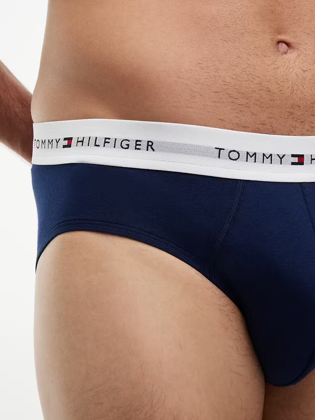 Tommy Hilfiger Carbon Navy briefs waistband detail