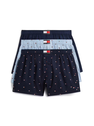 Tommy Hilfiger Woven Boxer Shorts 3 Pack – Cotton Poplin