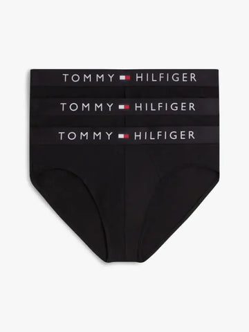 Tommy Hilfiger Men’s Stretch Cotton Briefs 3 Pack - Black