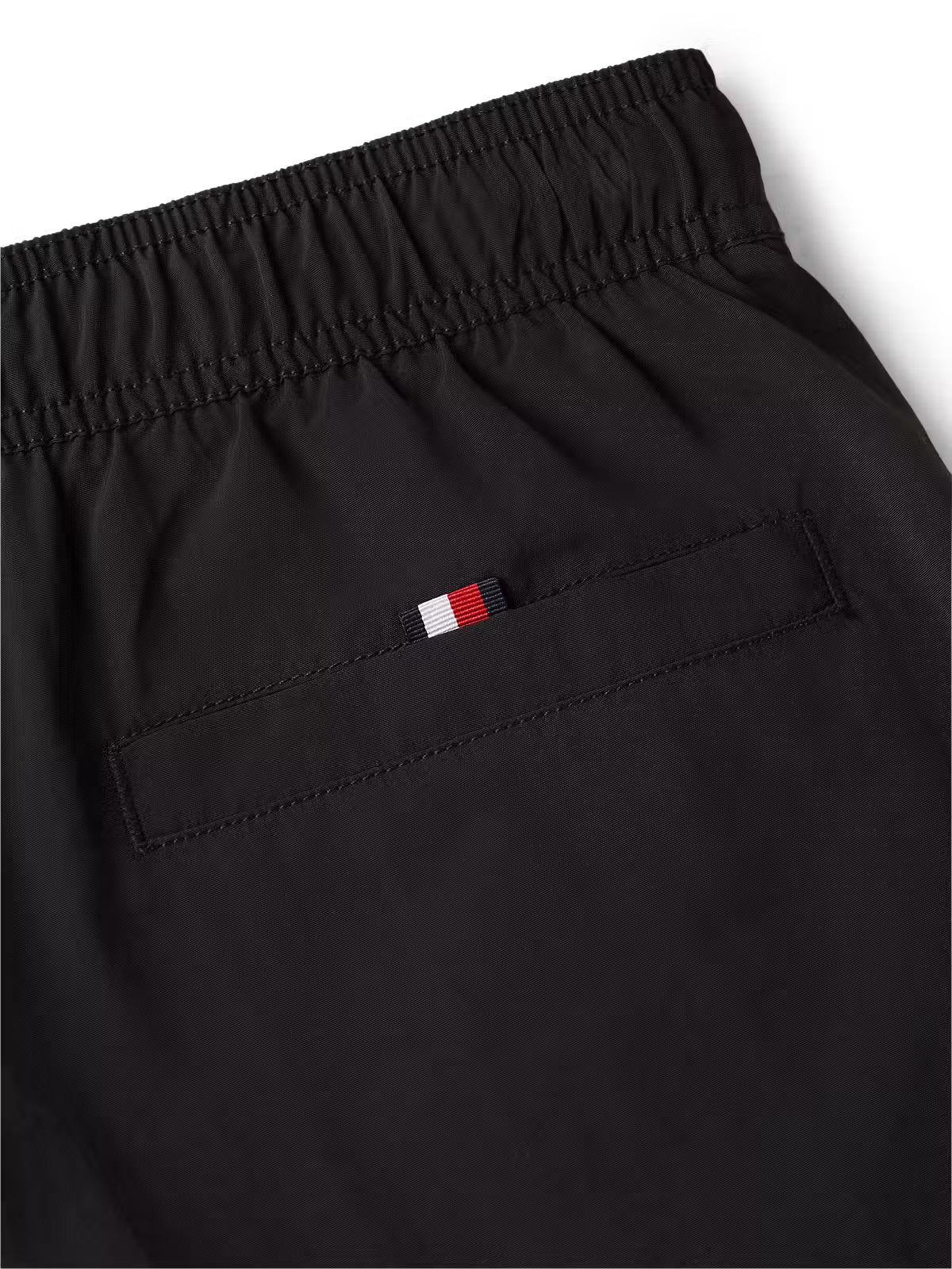 Tommy Hilfiger long drawstring swim shorts black detail