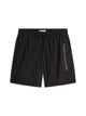 Tommy Hilfiger long drawstring swim shorts black front