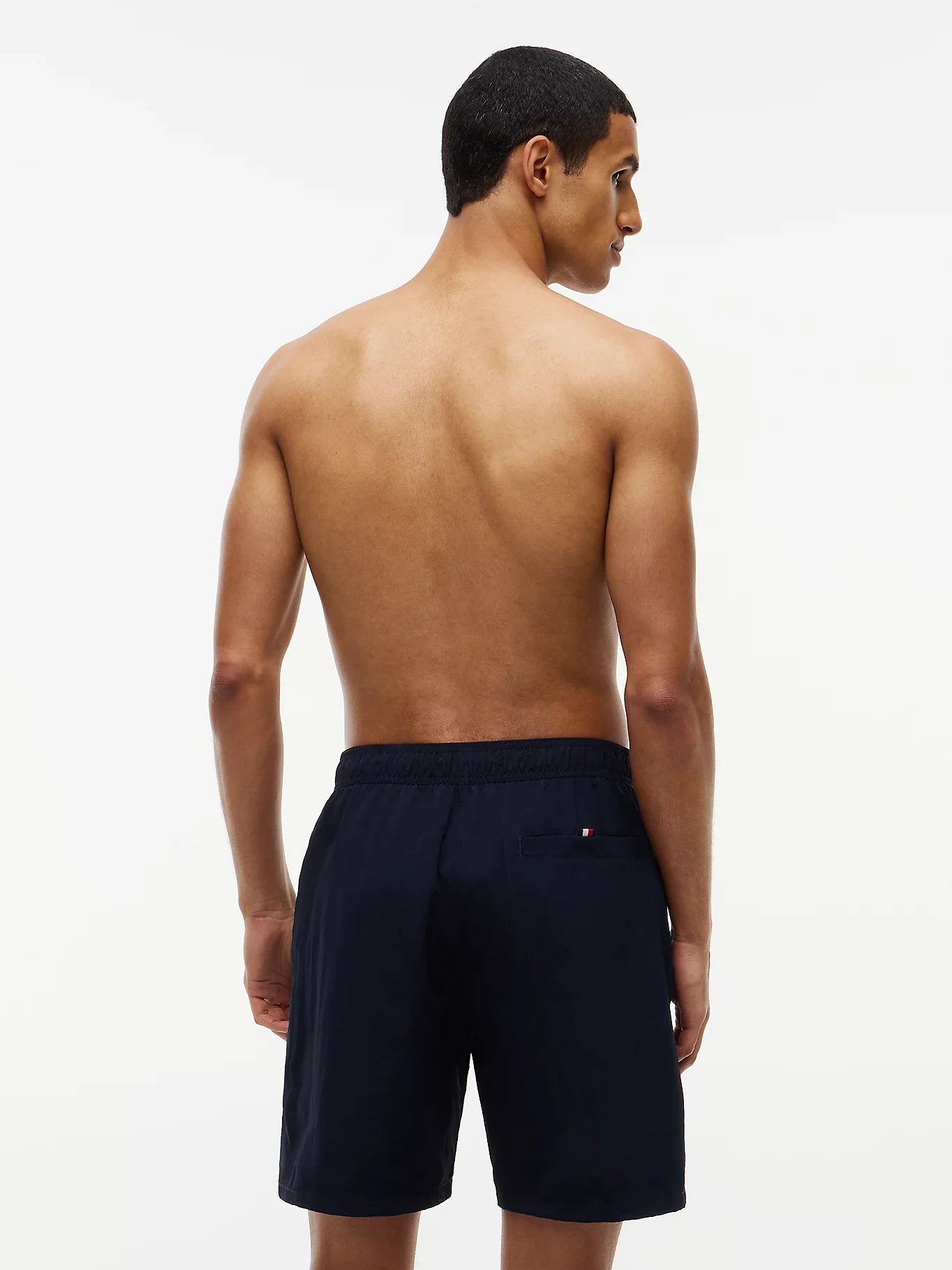 Tommy Hilfiger long drawstring swim shorts navy blue back