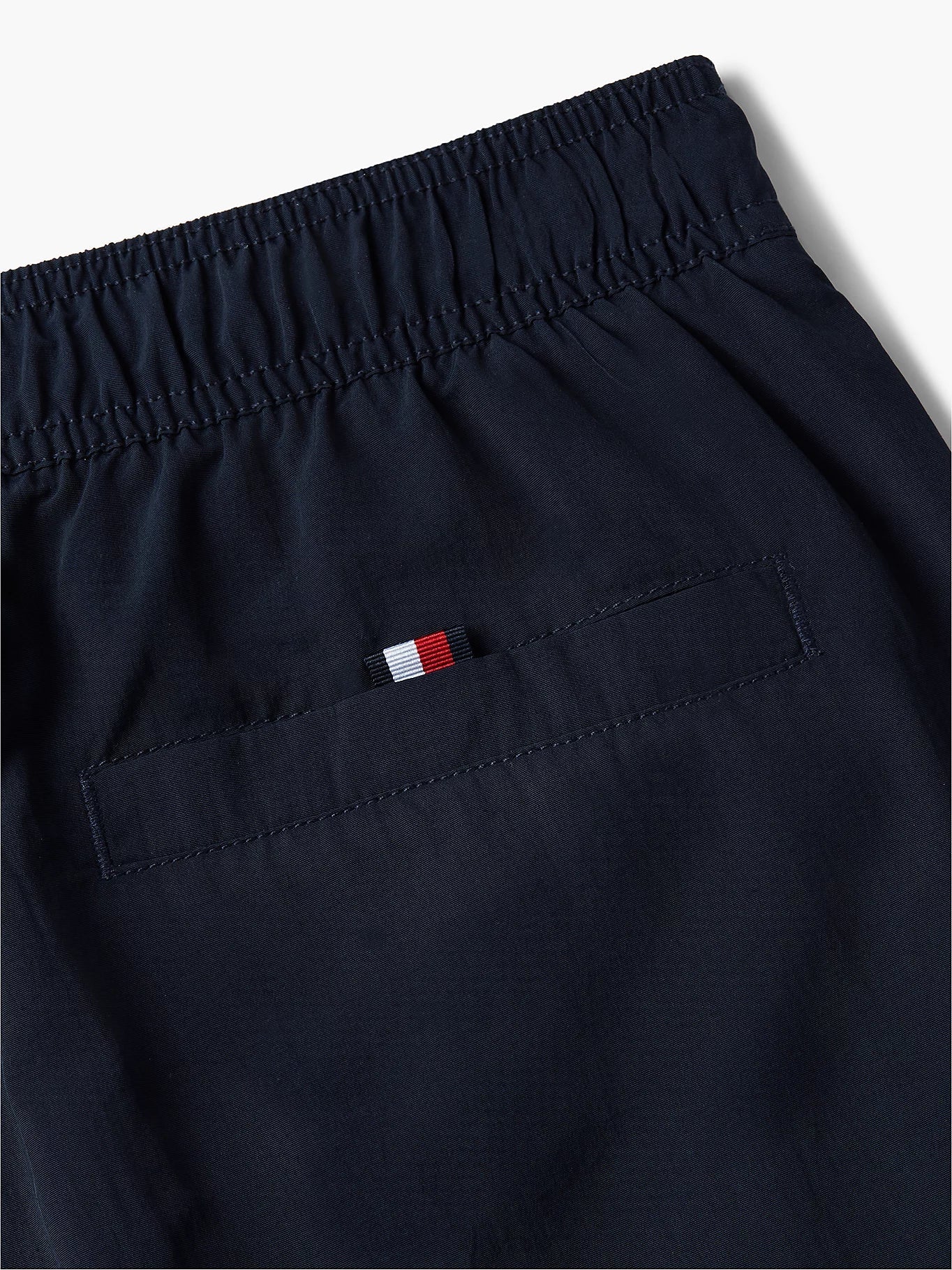Tommy Hilfiger long drawstring swim shorts navy blue model