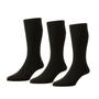 HJ Hall Wool Softop Socks, HJ90 Pack of 3, One Size, Black