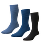 HJ Hall Wool Softop Socks, HJ90 Pack of 3, Blue Multi