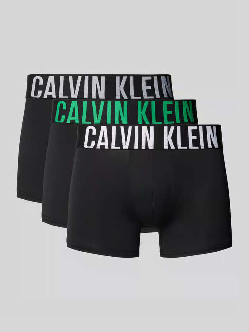 Calvin Klein Underwear 3 Pack Intense Microfibre Power Trunks - Black- Misty Grey