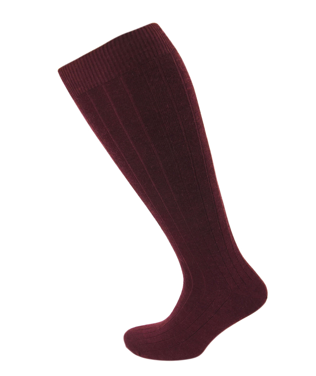 Viyella Men’s Knee High Merino Wool Socks UK 6-11 - Mulberry