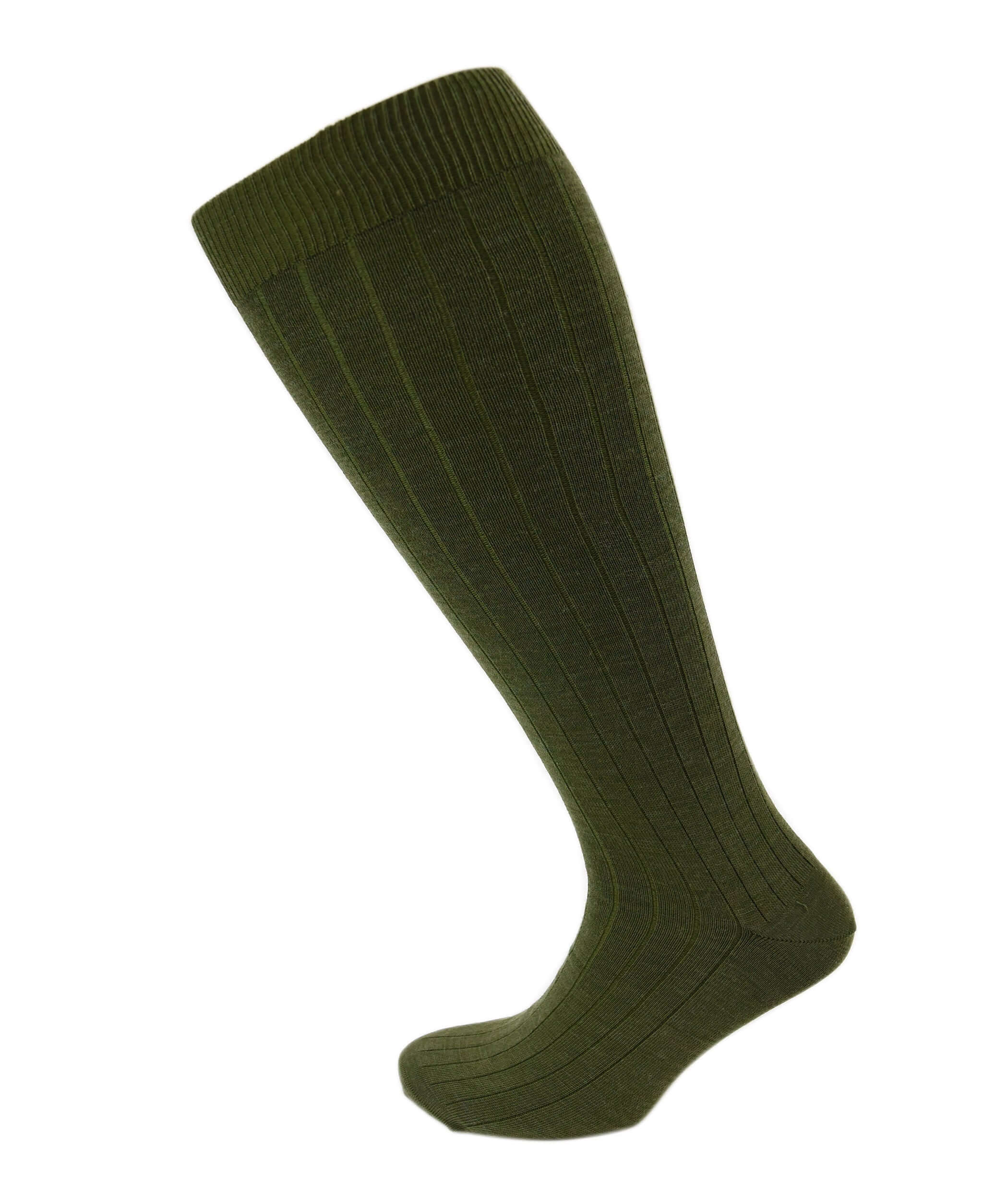 Viyella Men’s Knee High Merino Wool Socks UK 6-11 - Lovat